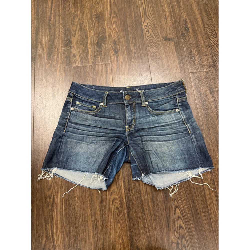 American Eagle Outfitters Dark Blue Denim Cutoff Jean Shorts